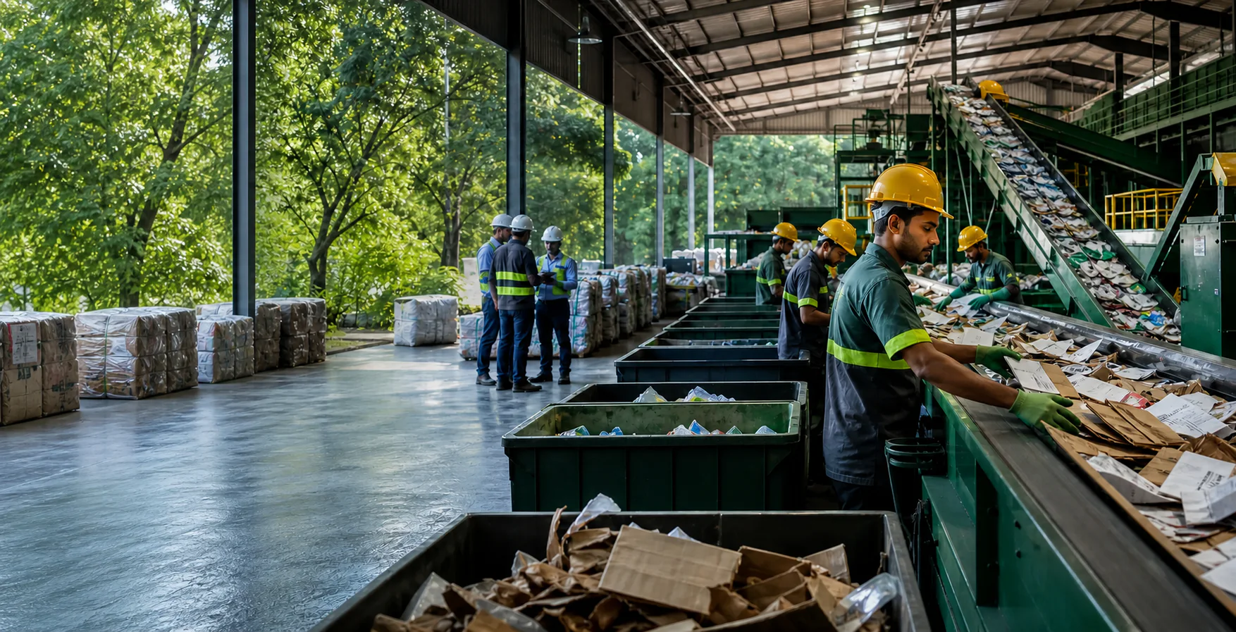 Organised resource recovery facility with trained personnel