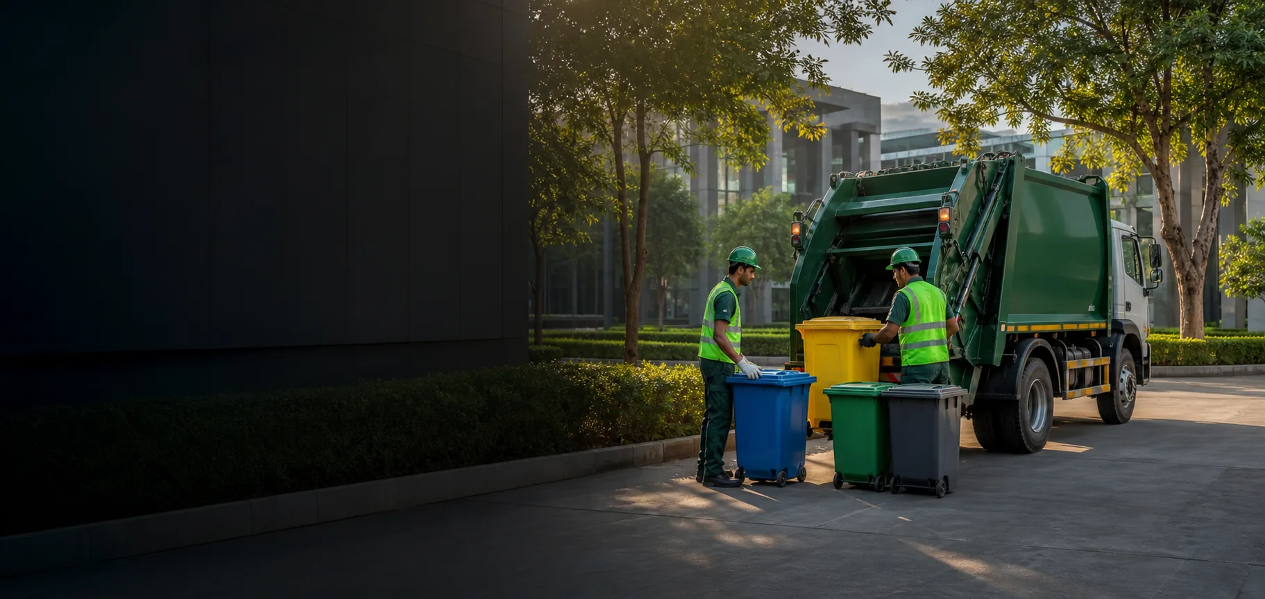 Organised commercial waste collection operation